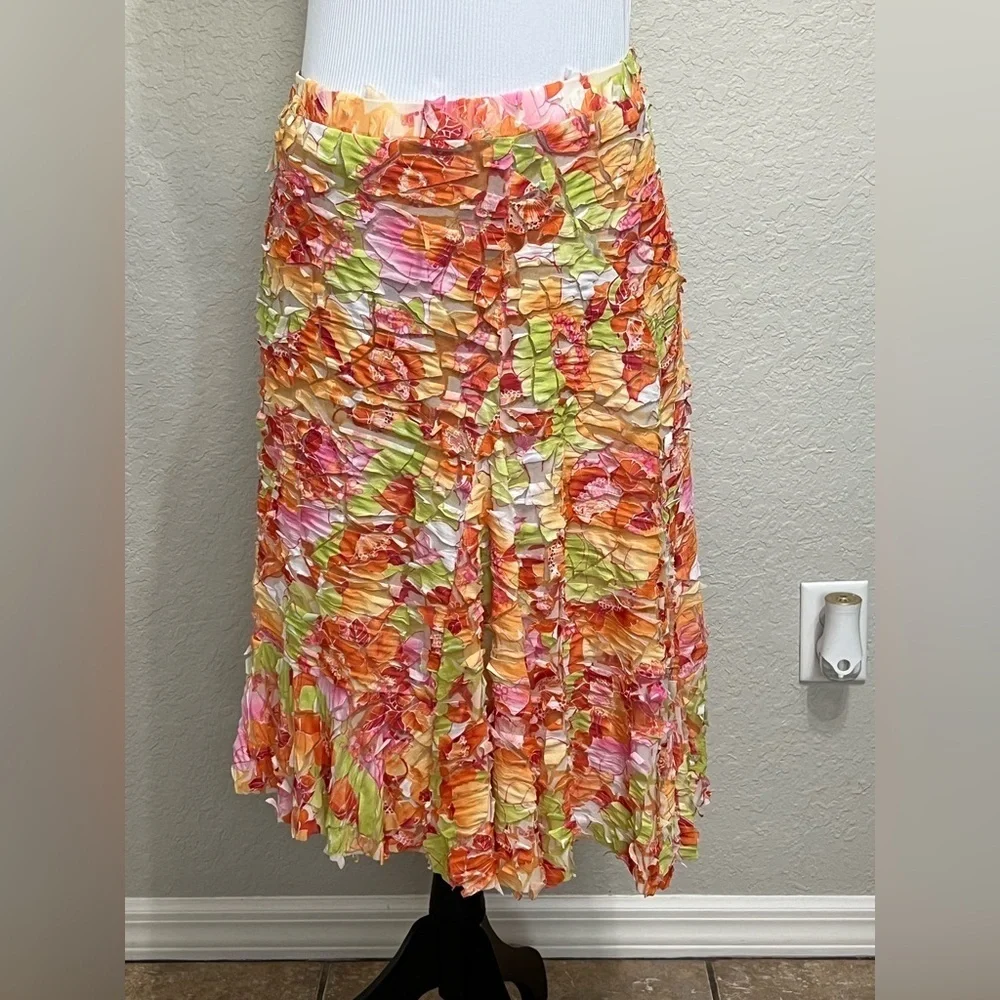 Colorful Floral Sheer Scarf caja 6